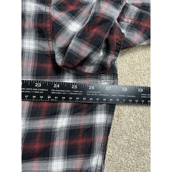 Harley Davidson Motorcycles Genuine Merchandise Plaid Flannel Dress Shirt 2XL - Picture 9 of 10
